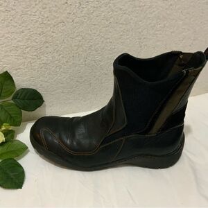 Dunham Black Leather Casual Pull On Driving Boots Shoes Women's 10 B
